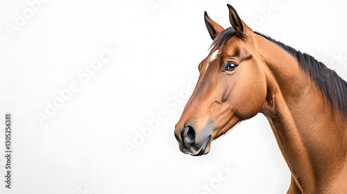Head and Shoulders Portrait of a Bay Horse, Soft Window Light

