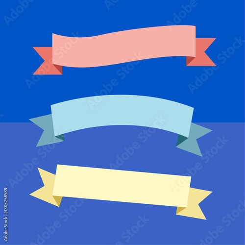 Colorful Ribbon Banners Vector Design