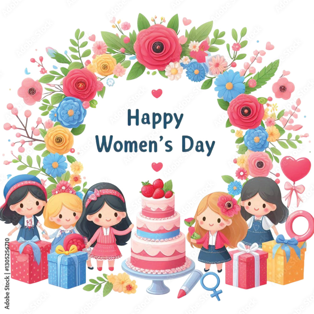 Fototapeta premium Women's Day vector
