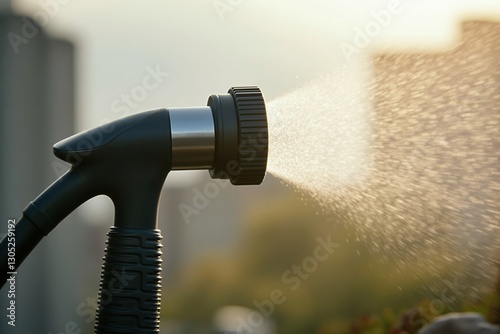 A Close up of a Hose Spraying Water in the Air - Generative AI
