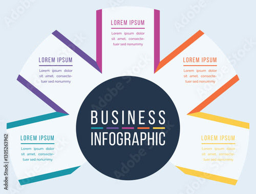 Business Infographic design 5 information