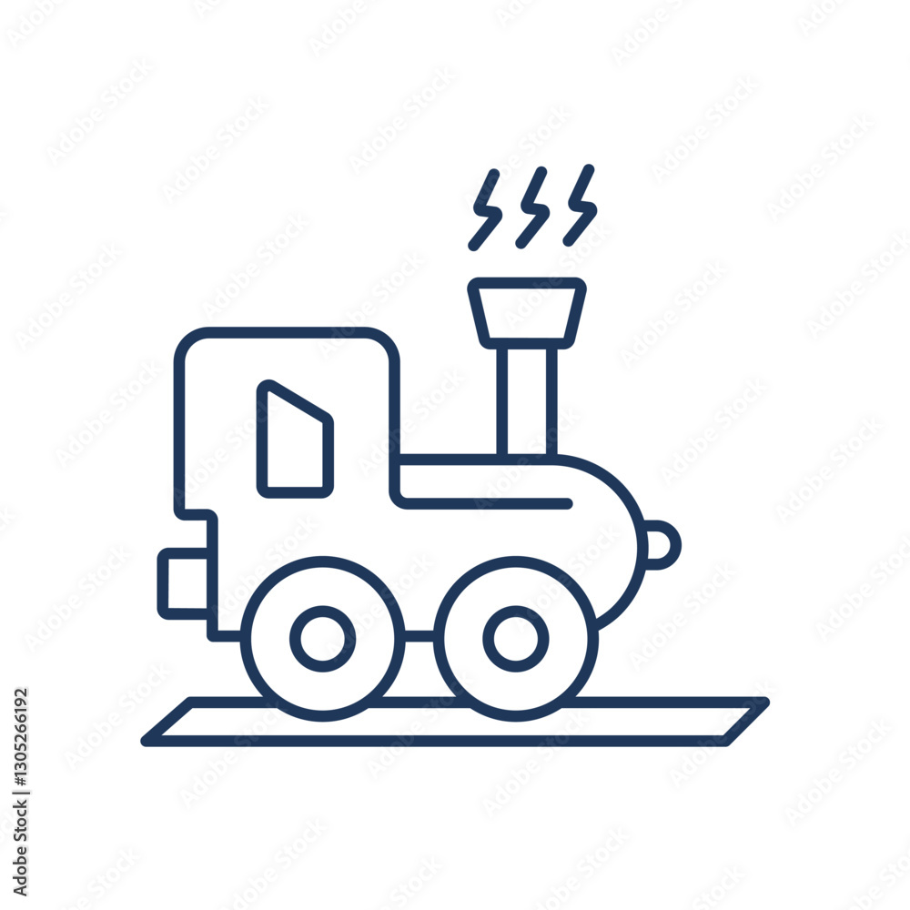 little train icons isolated on White Background. Flat style design little train icons isolated on White Background. Flat style design