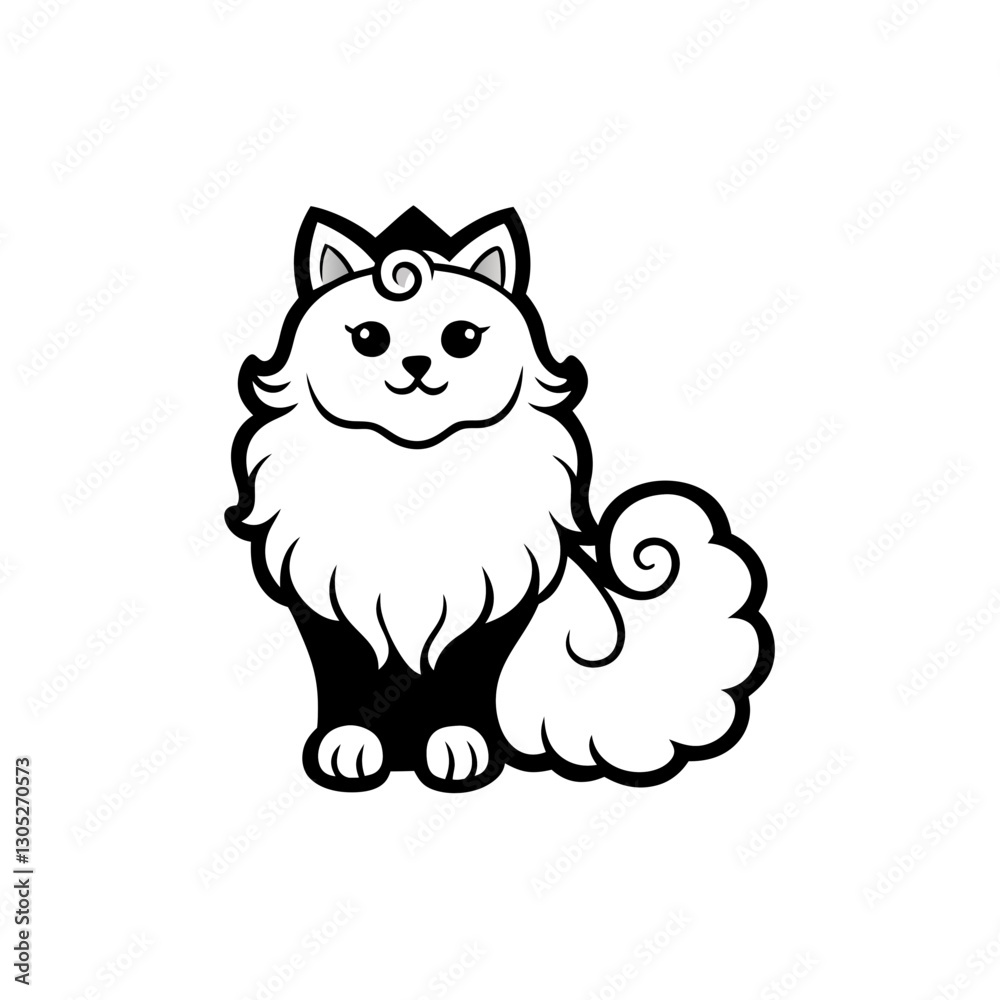 Fototapeta premium vector illustration of cartoon cat