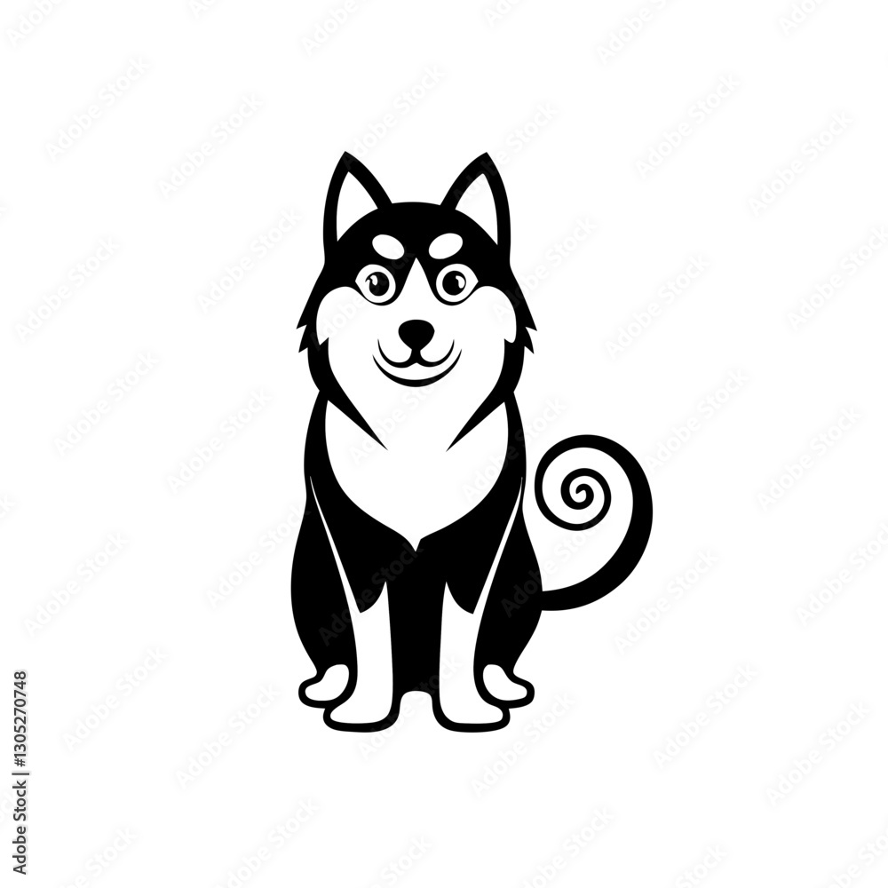 vector illustration of a dog
