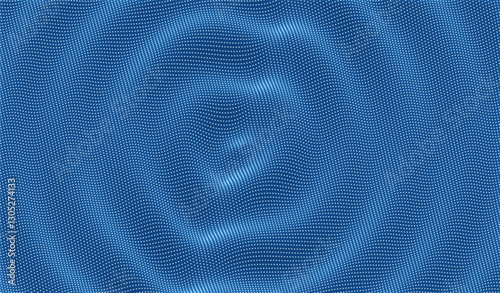 3D wavy background with ripple effect. Grid surface with particle. Vector illustration for cover, card, postcard, interior design, banner, poster, brochure or presentation.