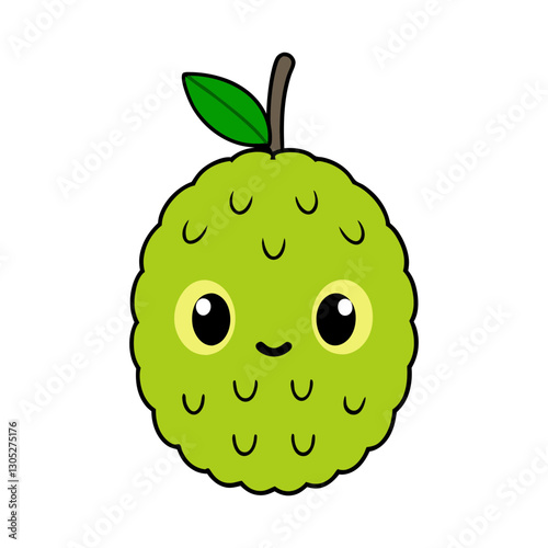 Cute breadfruit cartoon vector