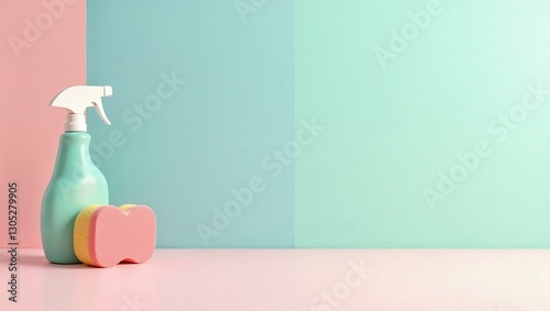 Cleaning, professional cleaning, against a backdrop of a clean room
