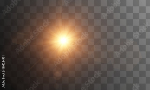 A bright, glowing light burst with a soft halo effect on a transparent background. Perfect for use in overlays, designs, or as a backdrop element to enhance visual appeal.
