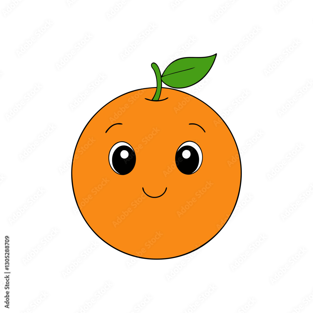 Fototapeta premium Cute clementine cartoon vector