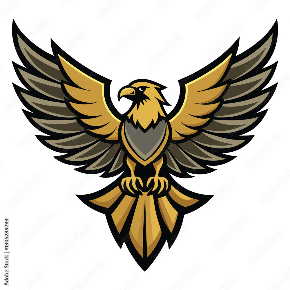 Obraz premium Vector illustration design of Eagle head logo 