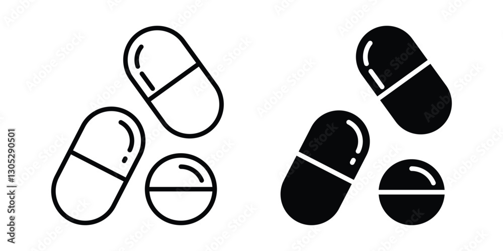 pill capsule icon , medicine pill icon, drugs sign. Editable pill and capsule icon in flat style. pill capsule icon , medicine pill icon, drugs sign. Editable pill and capsule icon in flat style.