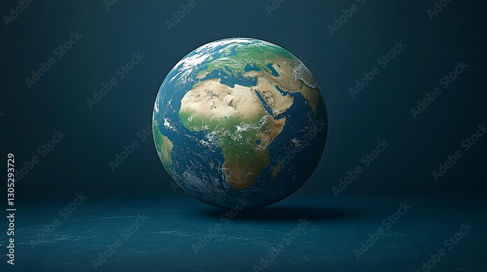 Earth Globe on Dark Background Earth Globe on Dark Background