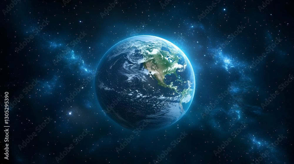 Fototapeta premium Earth in the vast cosmos