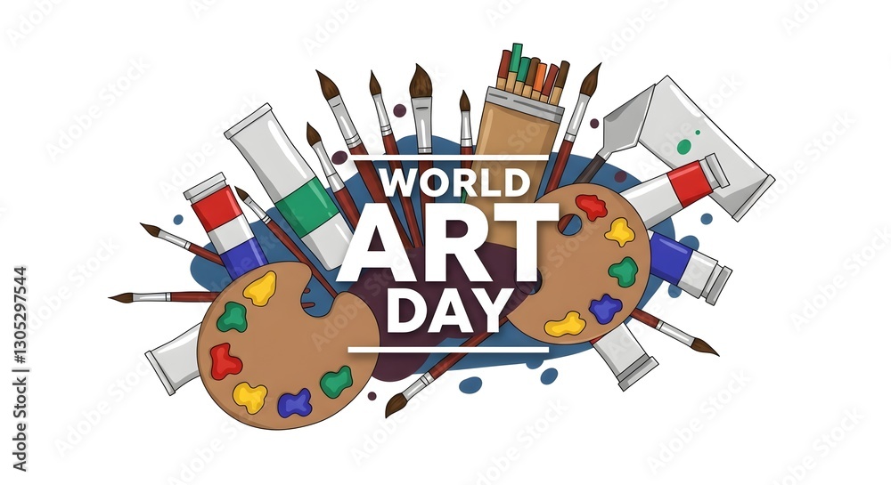 Obraz premium World art day poster 