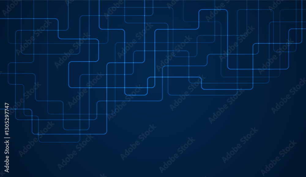 Fototapeta premium Circuit connect lines. Network technology and Connection concept