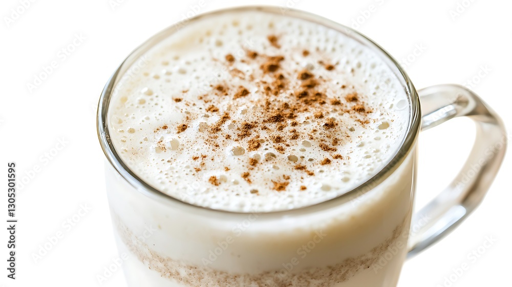 A cup of coffee with a sprinkle of cinnamon on top A cup of coffee with a sprinkle of cinnamon on top