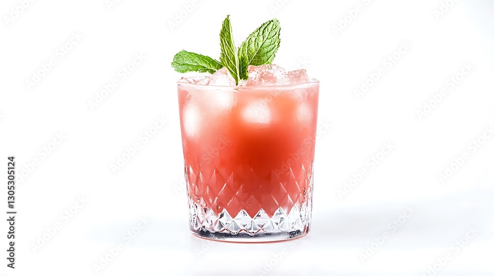 custom made wallpaper toronto digitalA glass of pink drink with a green leaf on top