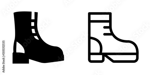 Boots Vector Icon Set – Footwear, Fashion & Outdoor Gear