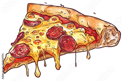 Classic Pepperoni Pizza – PNG