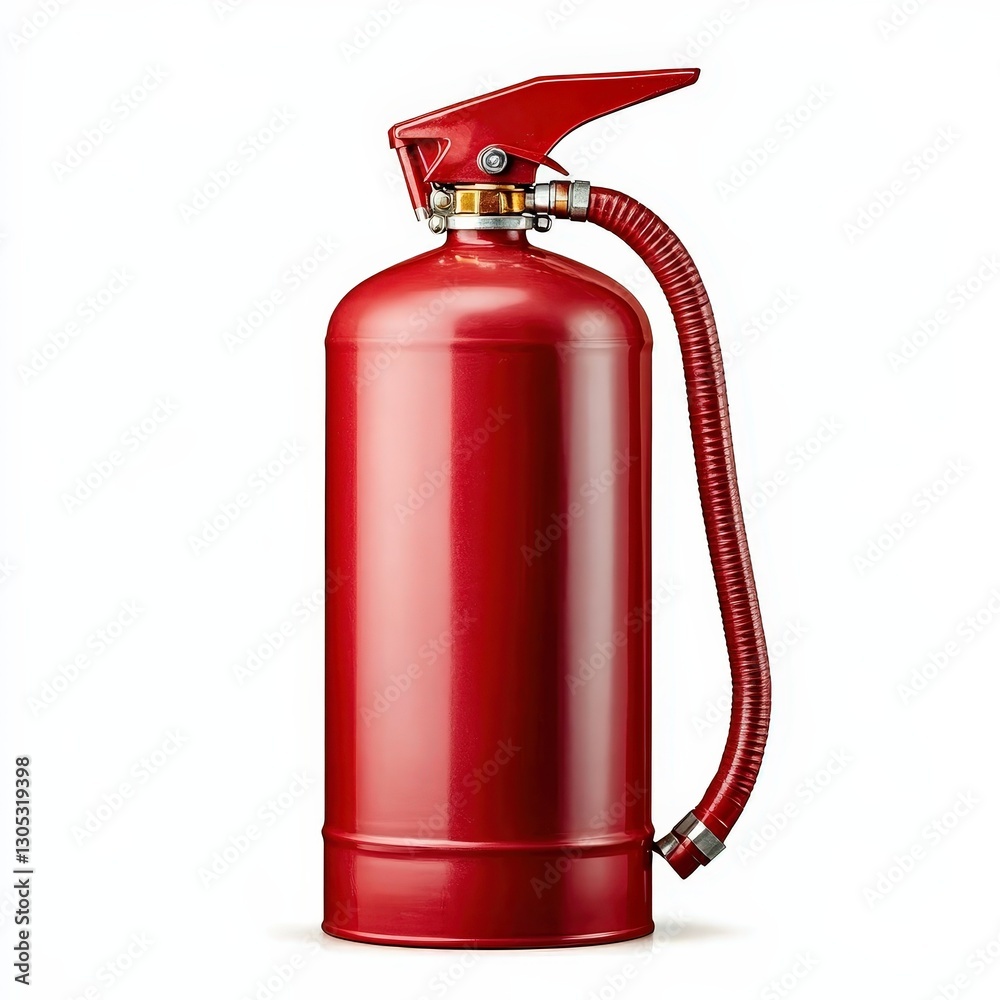 Obraz premium Fire Extinguisher: Essential Fire Safety Equipment for Emergency Preparedness and Hazard Prevention. Isolated White background with clipping path 