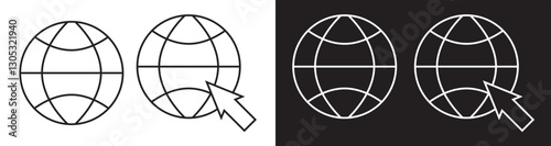 Internet icon vector illustration – logo design set