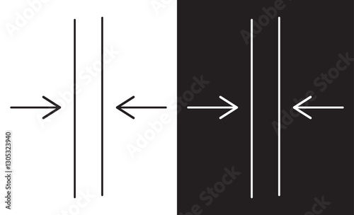 Obraz na plátne Set of thickness icon outline with editable stroke