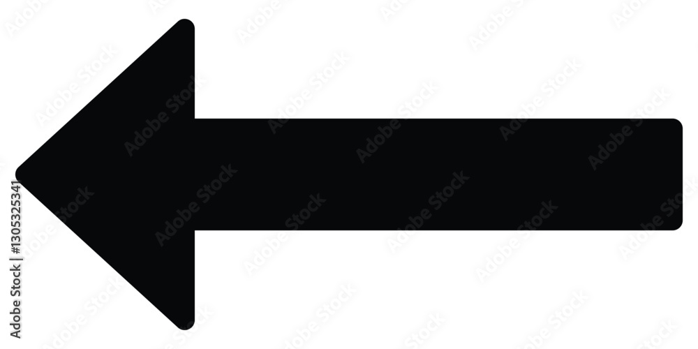 Long arrow vector icon. Horizontal, Straight long arrow vector icon. Long arrow in flat style. Long arrow silhouette, symbol, icon design, vector illustration.