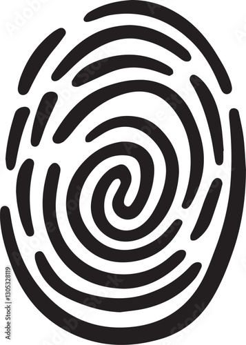 fingerprint icon. Simple vector illustration. Unique Fingerprint Identification System Illustration