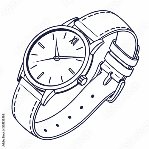 vector illustration of a clock