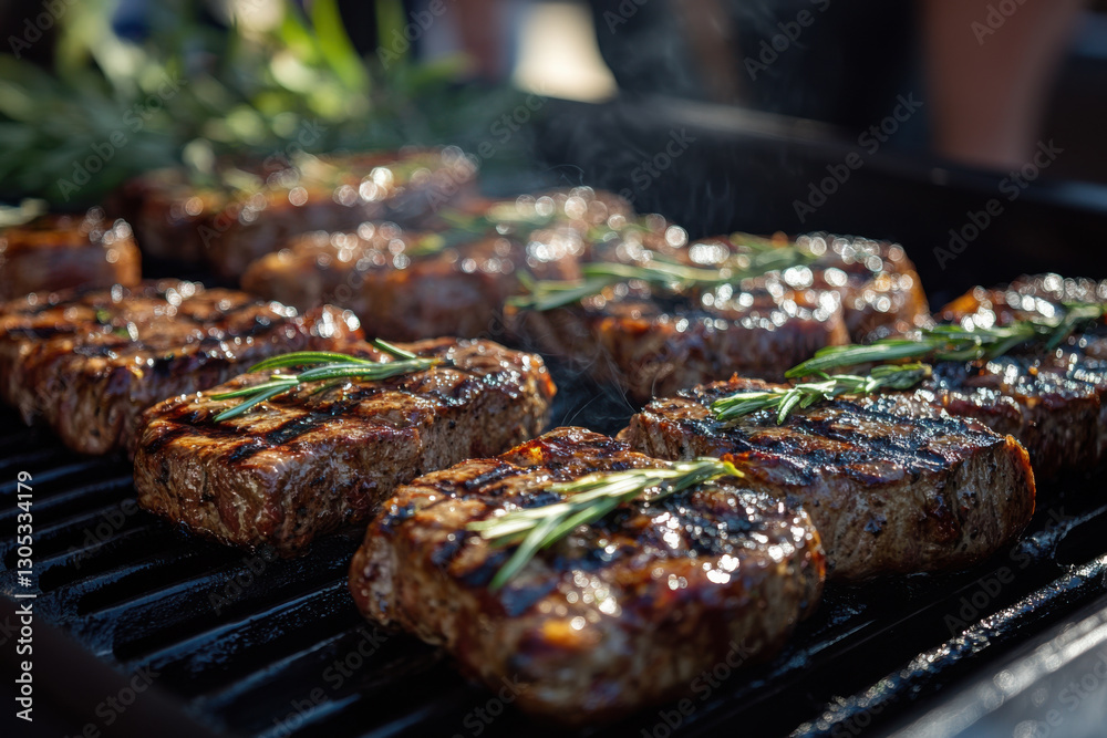 Steak on the Grill, The Perfect Flip Moment Steak on the Grill, The Perfect Flip Moment