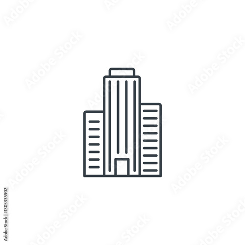 Skyscraper Building icon symbol vector illustration isolated on white background