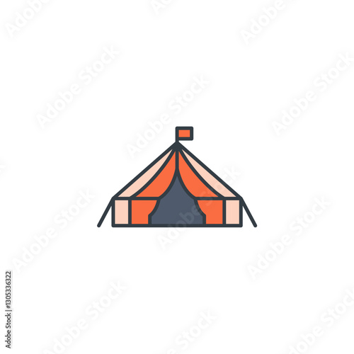 Tent Building icon symbol vector illustration isolated on white background