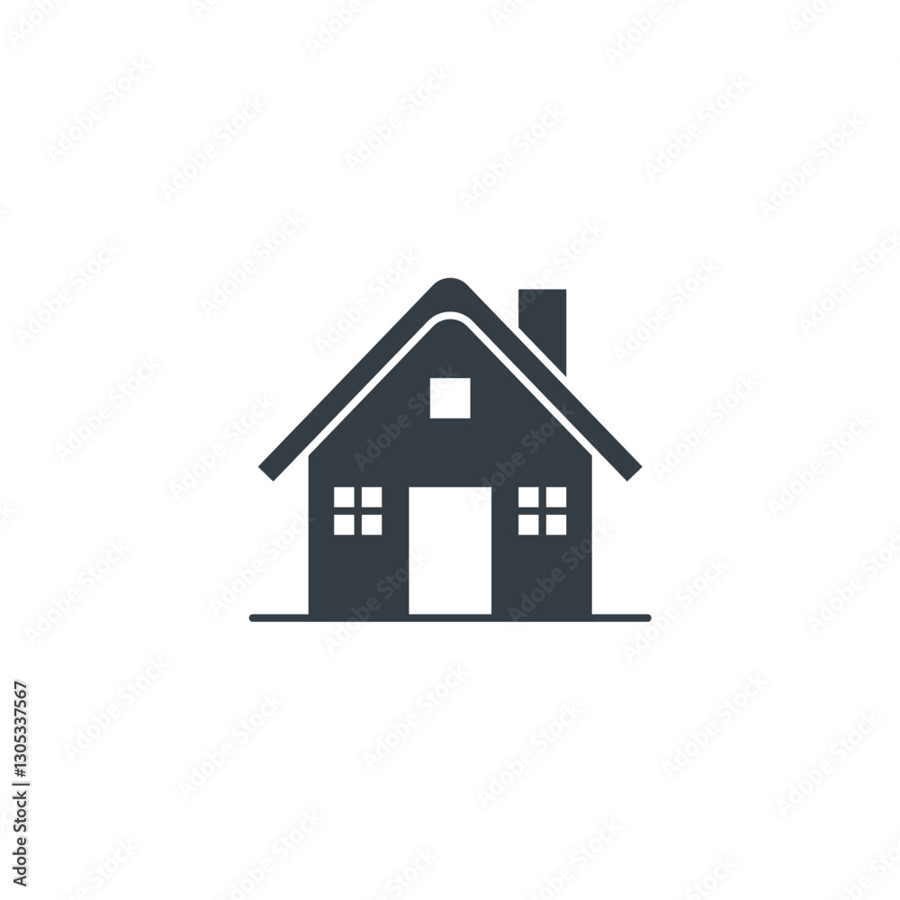 Cabin Building icon symbol vector illustration isolated on white background Cabin Building icon symbol vector illustration isolated on white background