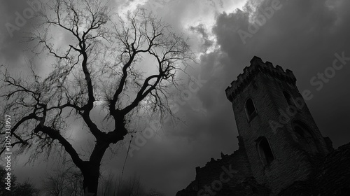 Miranda Castle: Abandoned Urbex Building in the Dark, Alone and Hauntingly Beautiful