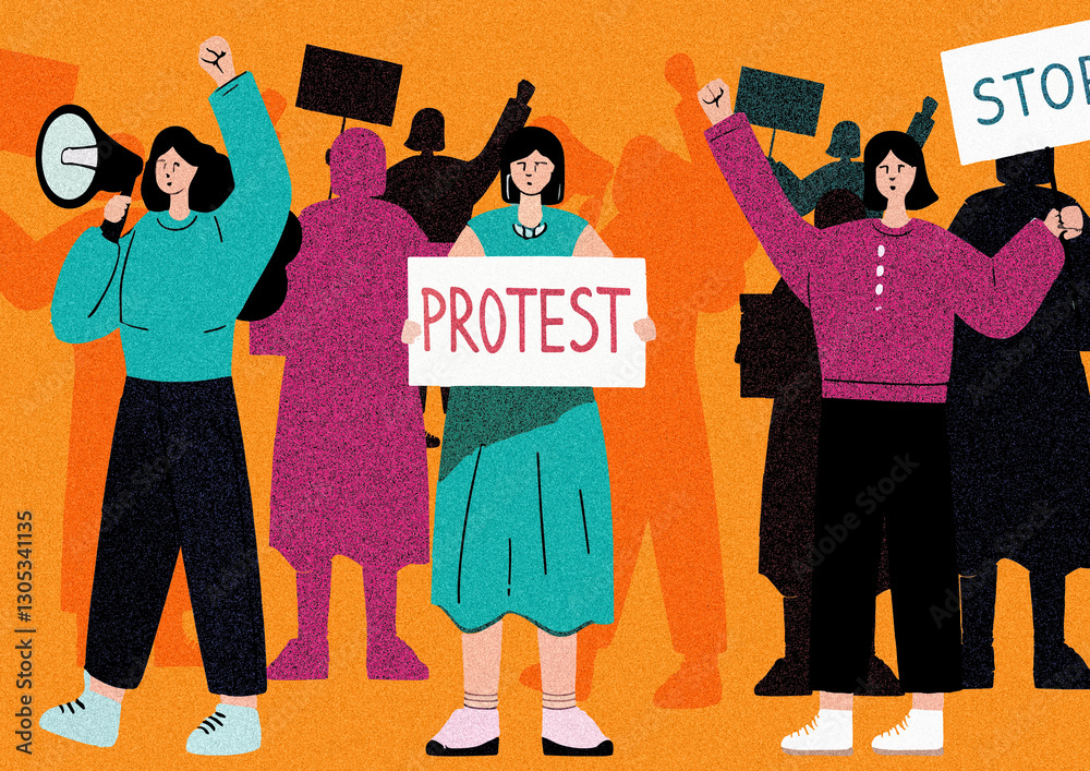 Obraz premium protestors poster