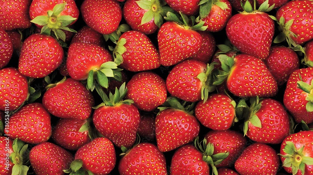 Strawberries pile close-up. Red berries fill frame. Fresh summer fruit for desserts, snacks, juice Strawberries pile close-up. Red berries fill frame. Fresh summer fruit for desserts, snacks, juice