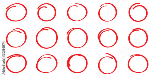 Circle line sketch icon in hand drawn style. Circular scribble doodle vector illustration on isolated background. Pencil or pen bubble sign business concept.