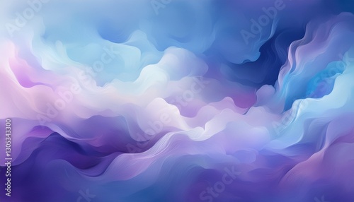 a soft abstract background with a gradient of blue purple and white resembling clouds or fog