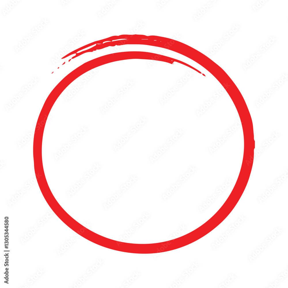 Red brush circle vector illustration Red brush circle vector illustration