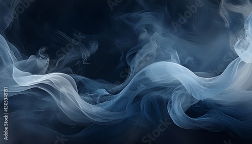 abstract smoke design dark background swirling fog art grey blue haze