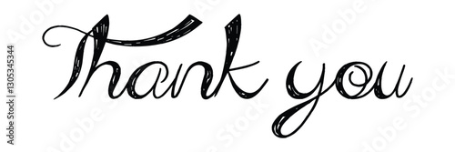 Thank you inscription calligraphy