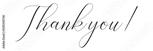 Thank You. Hand lettering Thank You for holiday Thanksgiving Day, vintage graphic, banner, poster. Greeting card calligraphy thank you, postcard for holiday Thanksgiving Day. Vector Illustration. eps