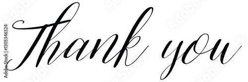 Thank You. Hand lettering Thank You for holiday Thanksgiving Day, vintage graphic, banner, poster. Greeting card calligraphy thank you, postcard for holiday Thanksgiving Day. Vector Illustration. eps