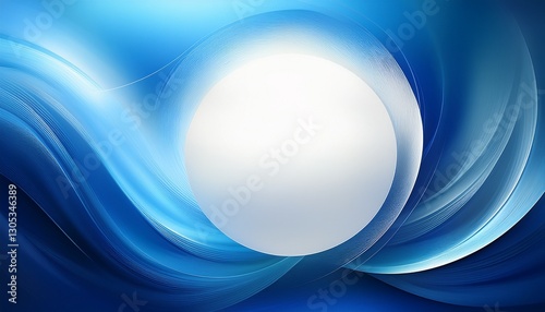a blue and white background featuring a soft focus white circle at the center creating a simple and modern design the colors blend harmoniously with the white circle standing out as the focal point