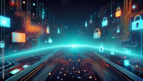 secure digital connection artistic cybersecurity services web data