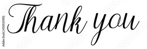 Thank you handwritten style, handwriting font, thank you word. Thank You stylish typography text. thank you card template.