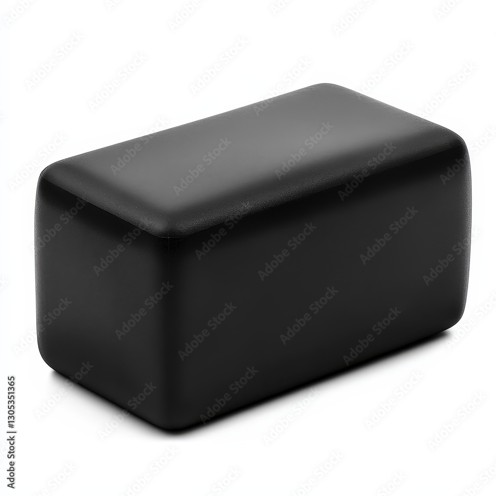 Elegant Modern Black Rectangle: Minimalist Smooth Design as a Versatile Home Decor Furniture Piece. White background with clipping path Elegant Modern Black Rectangle: Minimalist Smooth Design as a Versatile Home Decor Furniture Piece. White background with clipping path
