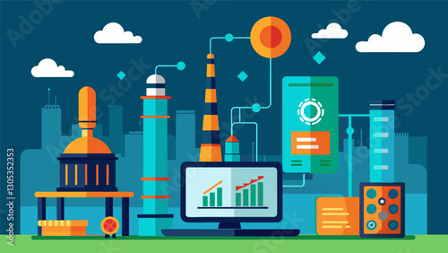 With the help of digital twins and realtime data a refinery is able to anticipate and mitigate potential issues ensuring safe and efficient operations while reducing downtime and. Vector illustration