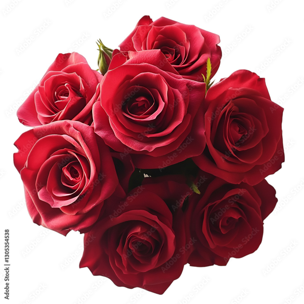 Fototapeta premium Pretty rose boquet isolated on white background 