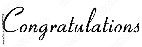 Congratulation text vector illustration